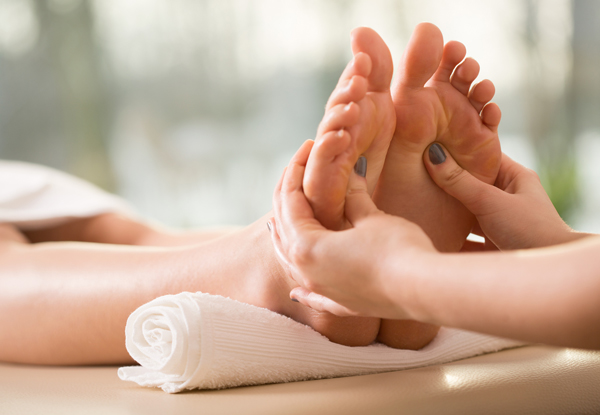 $69 for a 90-Minute Reviving Foot Soak, Exfoliate & Massage incl. Luxurious Organic Facial