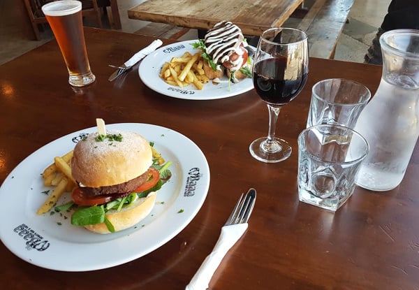 $20 for Two Lunch Mains incl. Two House Wines, Two 12oz Baaa Draught Beers or Soft Drinks