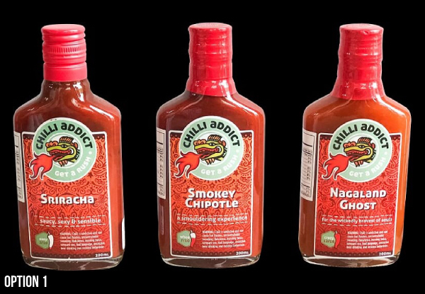 Three Chilli Addict Hot Sauces - Three Options Available