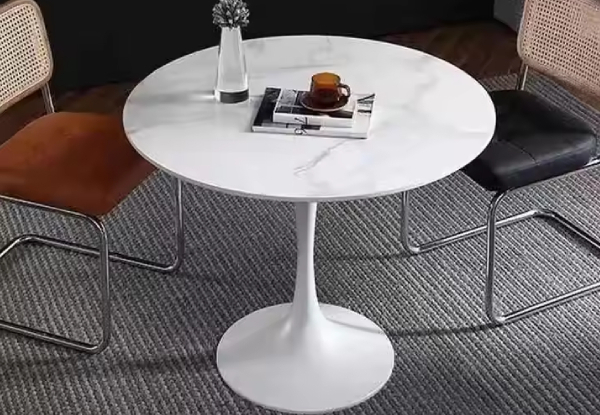 Celeste White Round Cafe Table