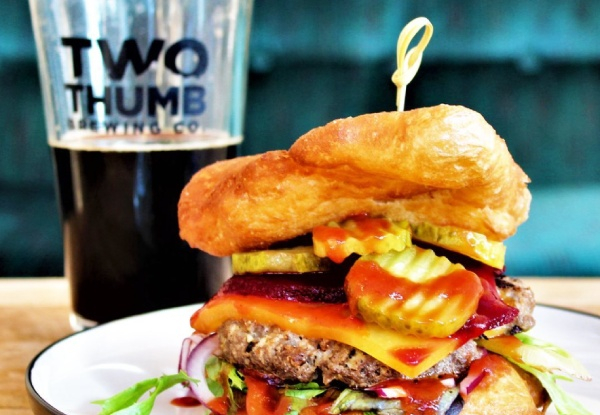 Craft Beer & Burger Combo - Option for Craft Beer Flight Tasting Board & Burger - Valid Wednesdays 4-9pm Only