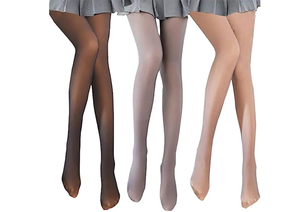 Women's Fleece Lined Tights - Available in Three Colours & Two Sizes