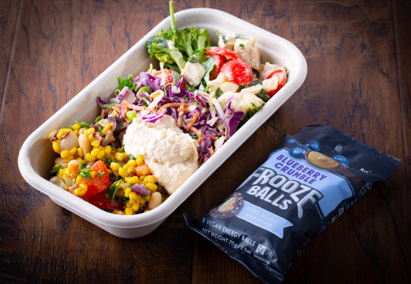 Regular Box Salad/Hotpot & Pack of Blueberry Crumble Frooze Balls - Two Auckland Locations Available