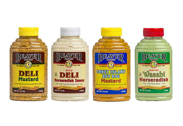 Set of Four Beaver Classic American Mustards