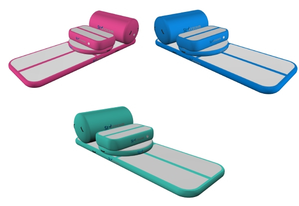 Gymnasium Quality Air Track Bundle incl. Air Track, Roller, Spot, Block & Pump - Two Sizes & Three Colours Available
