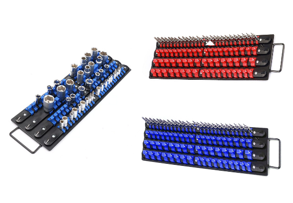 Portable Mixed Socket Rail Organiser - Available in Two Colours & Option for Two-Pack