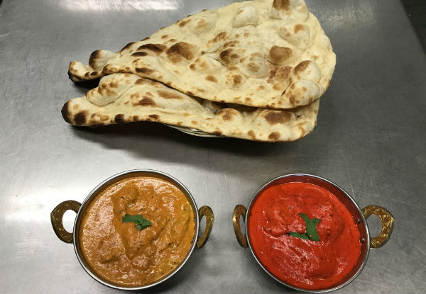 Any Two Curries & Naan to Dine-In For Dinner - Options for Four & Six People