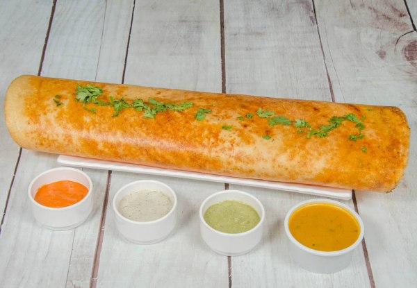 Masala Dosa from the Riverside Markets - Three Flavours Available & Option to Add Mango Lassi