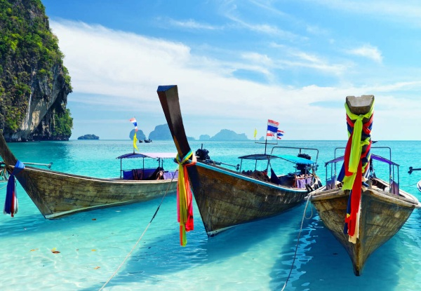 Eight-Nights in Phuket & Phi Phi Island For One or Two People incl. International Flights, Accommodation, Free Room Upgrade, Ferry, Daily Breakfast, One Time Thai Set Menu Dinner & More - Flights from Auckland, Wellington or Christchurch