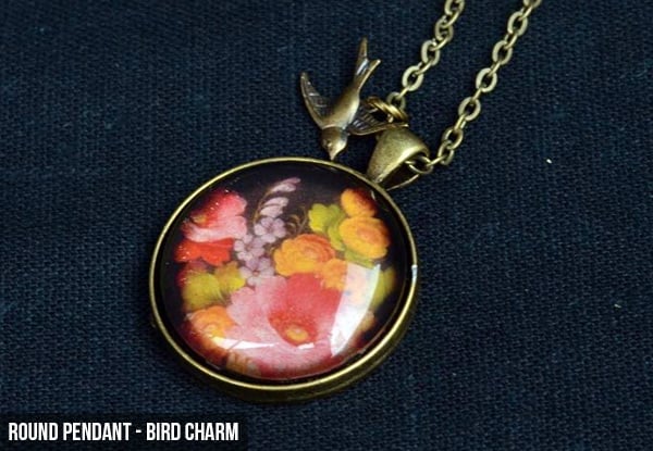 From $20 for a Folk Floral Pendant - Available in a Various Styles and Colours (value up to $99)