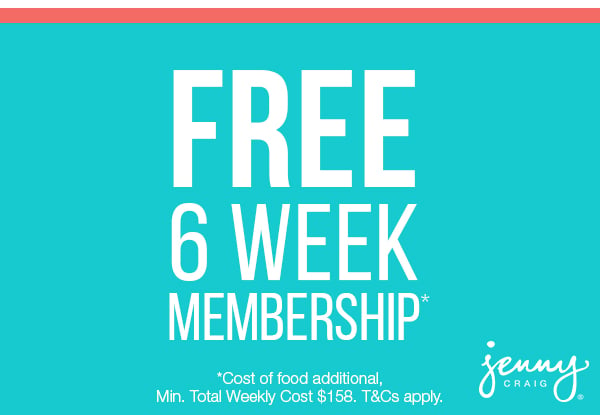 Join Jenny Craig & get a FREE 6 week membership*
