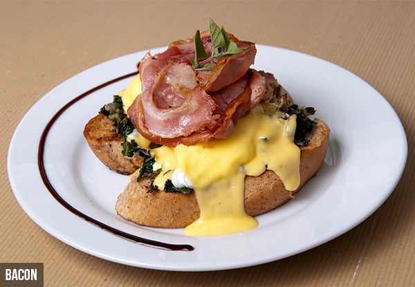 $22 for Any Two Eggs Benedicts — Choose from Bacon, Salmon or Mushroom (value up to $35)