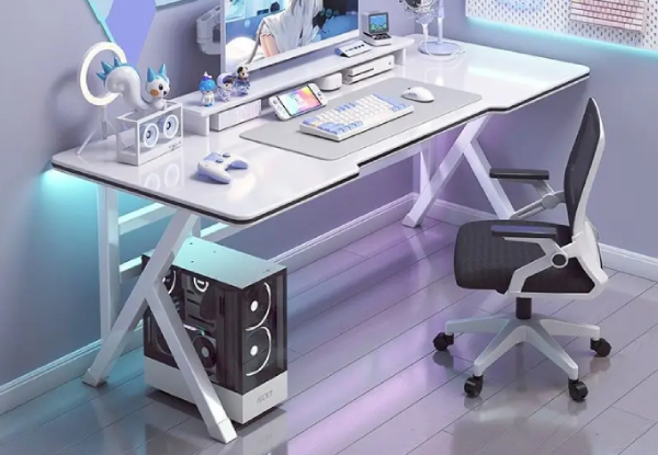 Ergonomic K-Shaped Gaming Computer Desk