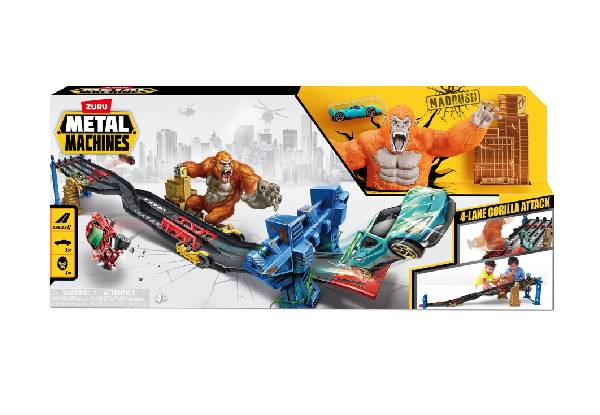 ZURU Four-Lane Metal Machines Trackset Gorilla