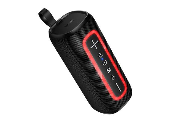 Hoco Party 10W LED Bluetooth Speaker with FM USB AUX - Black