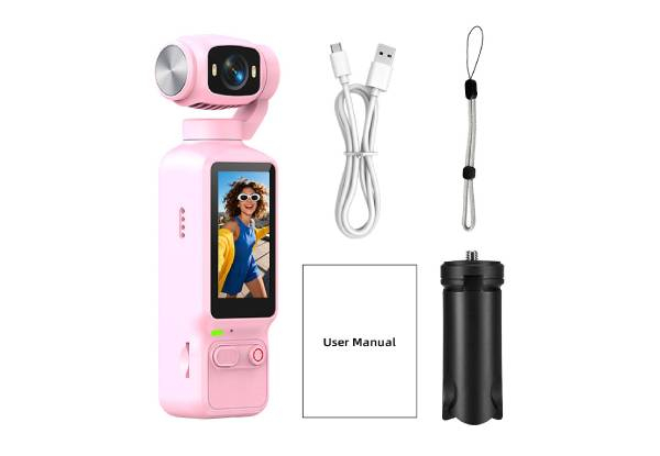 Extreme Pocket 360 Gimbal Vlogging Camera - Pink