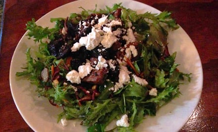$23 for Two Main Meals & Garlic Bread with Hummus to Share (value up to $46)
