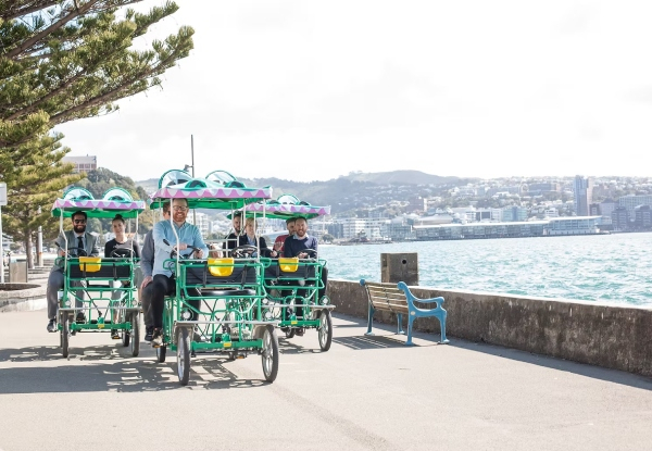 One-Hour Three-Seater Croc Bike Hire from Fergs in Wellington CBD - Option for Six-Seater Croc Bike