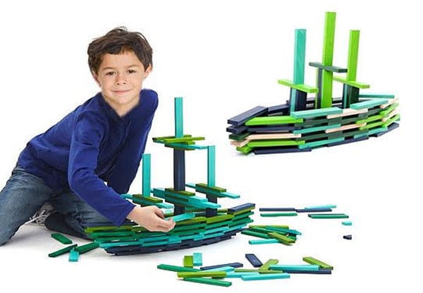 100-Piece DIY Wooden Building Block Set