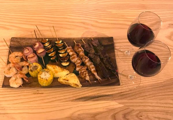 Robata Platter with Two House Wines or Beers for Two – Options for Four