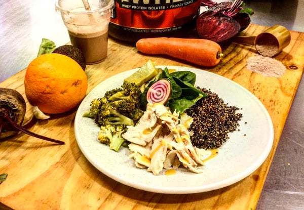 $16 for Three Items from the Gym Junkie Menu incl. a Protein Smoothie for One Person or $32 for Two People