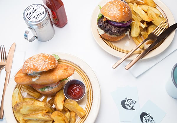 Any Two Burgers & Chips from FUSH