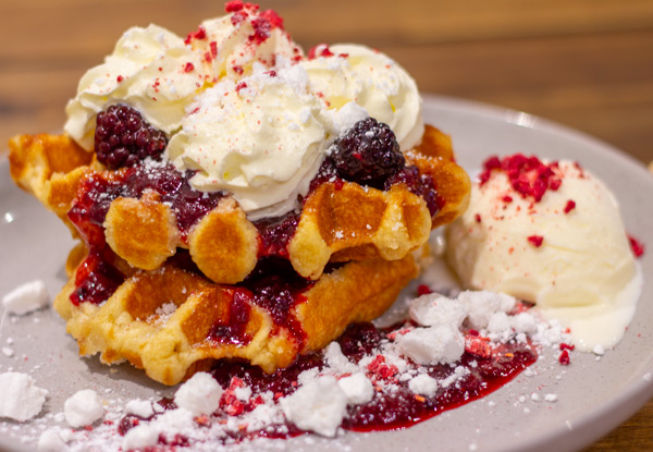 Belgium Waffle from the Special Spring Menu for One Person