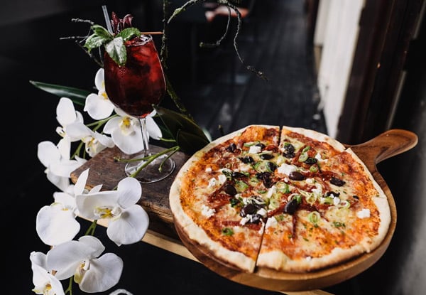 $20 for a Wood Fired Pizza & Two Gin Cocktails (value up to $46)