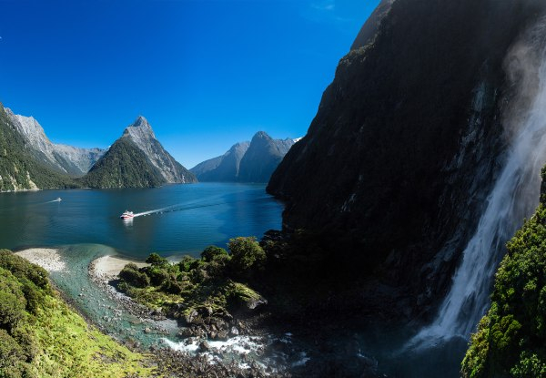 Milford Sound Coach & Nature Cruise incl. Lunch & Hot Drink for One, Departing from Queenstown - Options for up to Four People