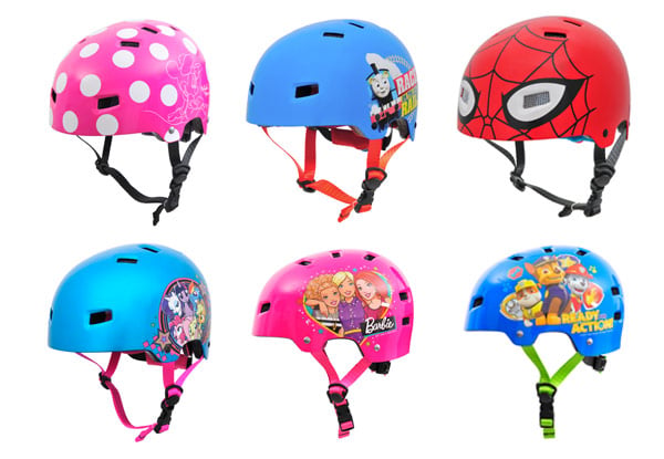 Children's Licensed Character Helmets incl. Minnie Mouse, Spiderman, Barbie, Paw Patrol & More
