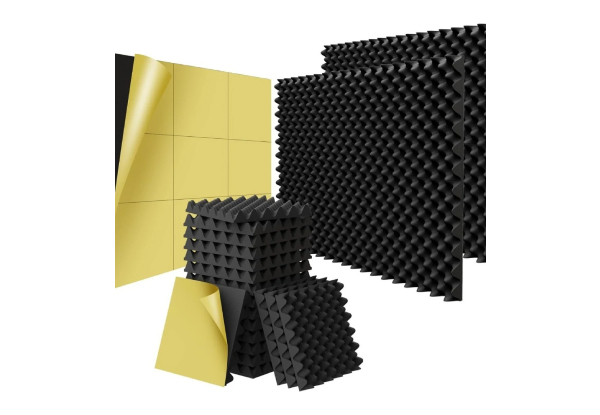 12-Piece Self-Adhesive Acoustic Foam Panel