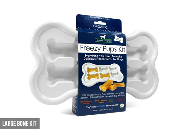$14.95 for a Freezy Pup Make at Home Organic Dog Treat Kit, or $5.95 for Refill Kits