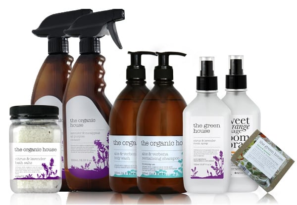 $35.90 for NZ Made The Organic House & Green House 8-Pack Skin Care & Home Cleaning Products