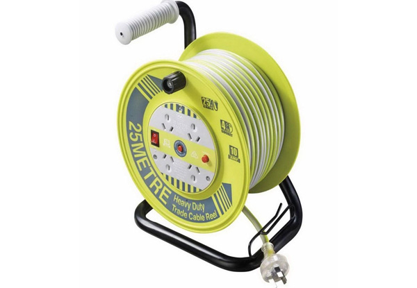 Trade 25m Hi-Vis Heavy Duty Cable Reel