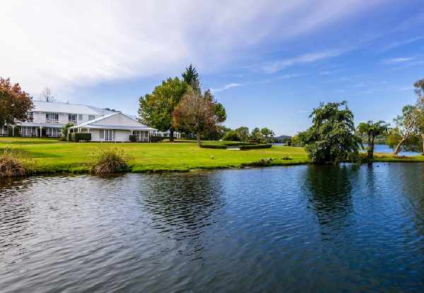 4.5-Star Rotorua Stay for Two People in a King/Twin Room incl. Daily Cooked Breakfast, Welcome Basket, $50 F&B Credit, Late Checkout, Parking, Lawn Tennis, Kayak Hire - Option to Upgrade to Lakeview Room & Three Night Options