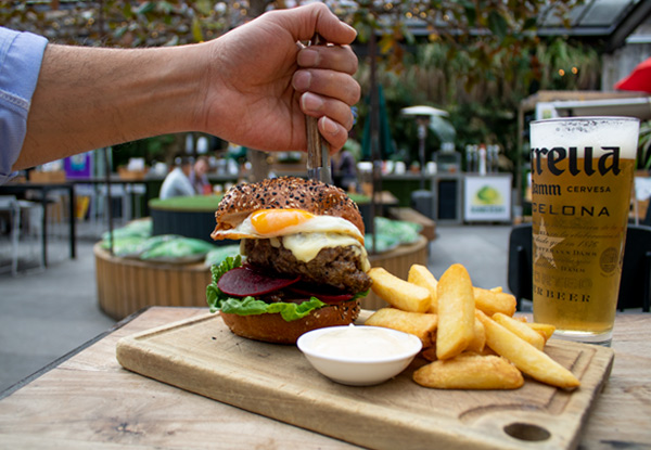 Burger & Beer Combo incl. Fries - Options for up to Four People Available
