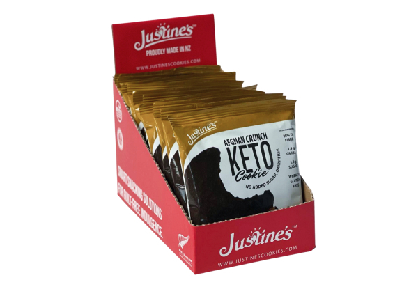 Justine's Keto Crunch Afghan Cookie Boxes - Options for up to 6 Boxes of 12 Cookies