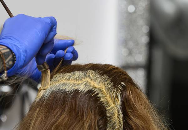 Grey Root Coverage Touch-Up Package incl. Wash, Protein Mask & Blow Dry - Option to add Hair Straightening Finish