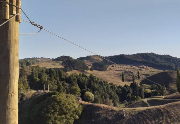 Waitomo Caves Zipline Park Adult Pass - Option for Two Adults Available