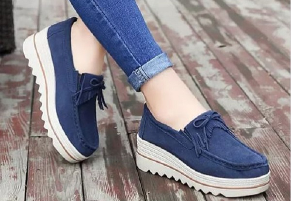Suede Leather Platform Tassel Moccasins - Three Colours & Four Sizes Available with Free Delivery