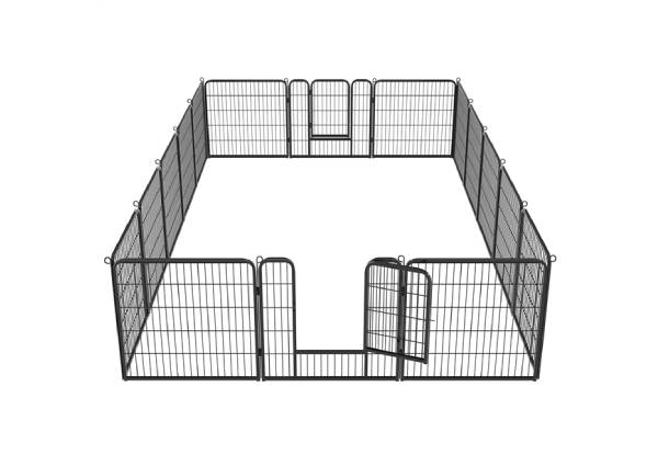 16-Panels Heavy Duty Pet Playpen Dog Fence 80x80cm