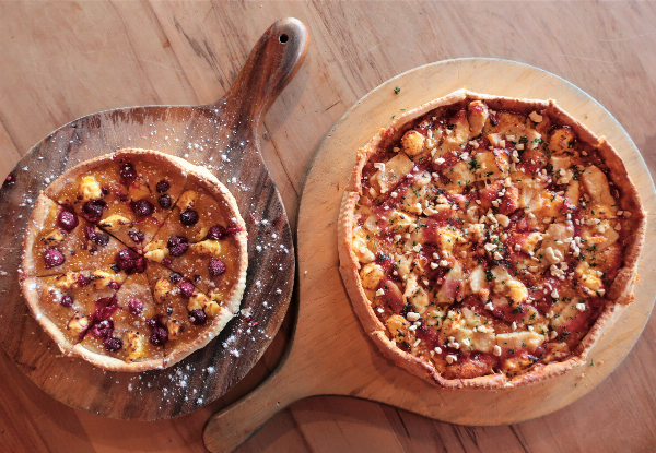 Two Medium Pizzas - Option for Dessert Pizza Only or One Large Pizza & One Dessert Pizza to Share - Valid at Church Corner Location Only