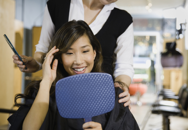 Hair Colour Package incl. Full-head of Global Colour or Half-Head Foils, Shampoo, Conditioner, Head Massage & Hair Styling