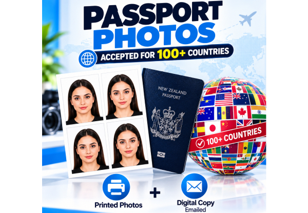 Passport, Visa or ID Photo Service incl. Printed Photos & Digital Copy Emailed to You (30% Off)