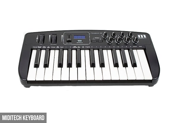 $135 for a Miditech 25 Key MIDI Keyboard or $990 for a Korg Liverpool Pro Arranger Keyboard (value up to $1,499)