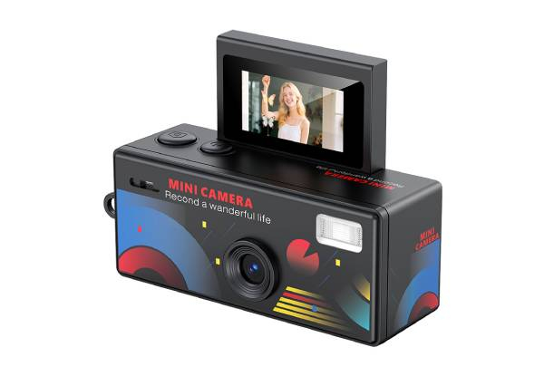 Retro HD 12MP Vintage Mini Digital Camera Black