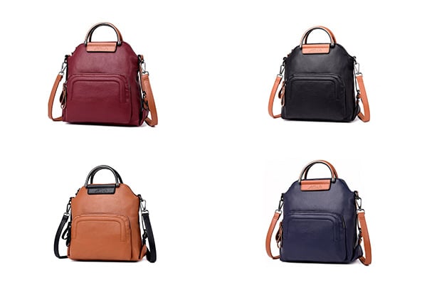 Leather Handbag/Backpack Range - Four Colours Available