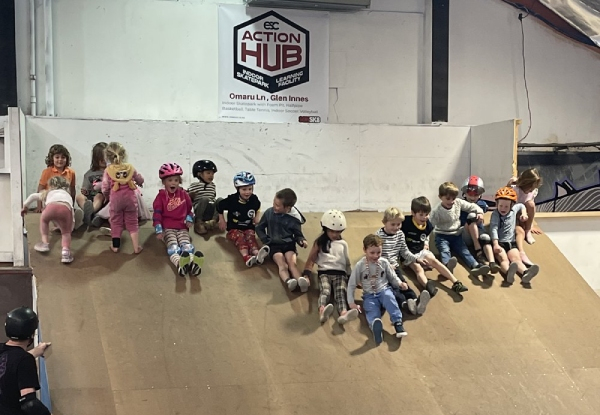 Indoor Skatepark Kids Birthday Party for up to Ten Kids incl. One-Hour Entry, Skateboard & Helmet Hire