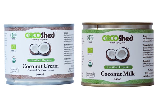 Certified Organic COCO Shed Coconut Cream or Milk