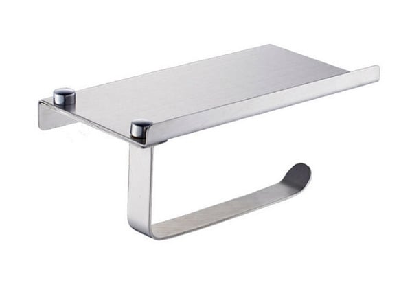 Stainless Steel Toilet Roll Holder with Shelf